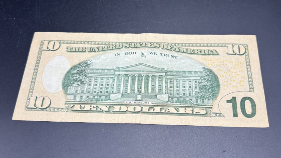 2017 A * Star $10 FRN Federal Reserve Note VF Very Fine Circ #788