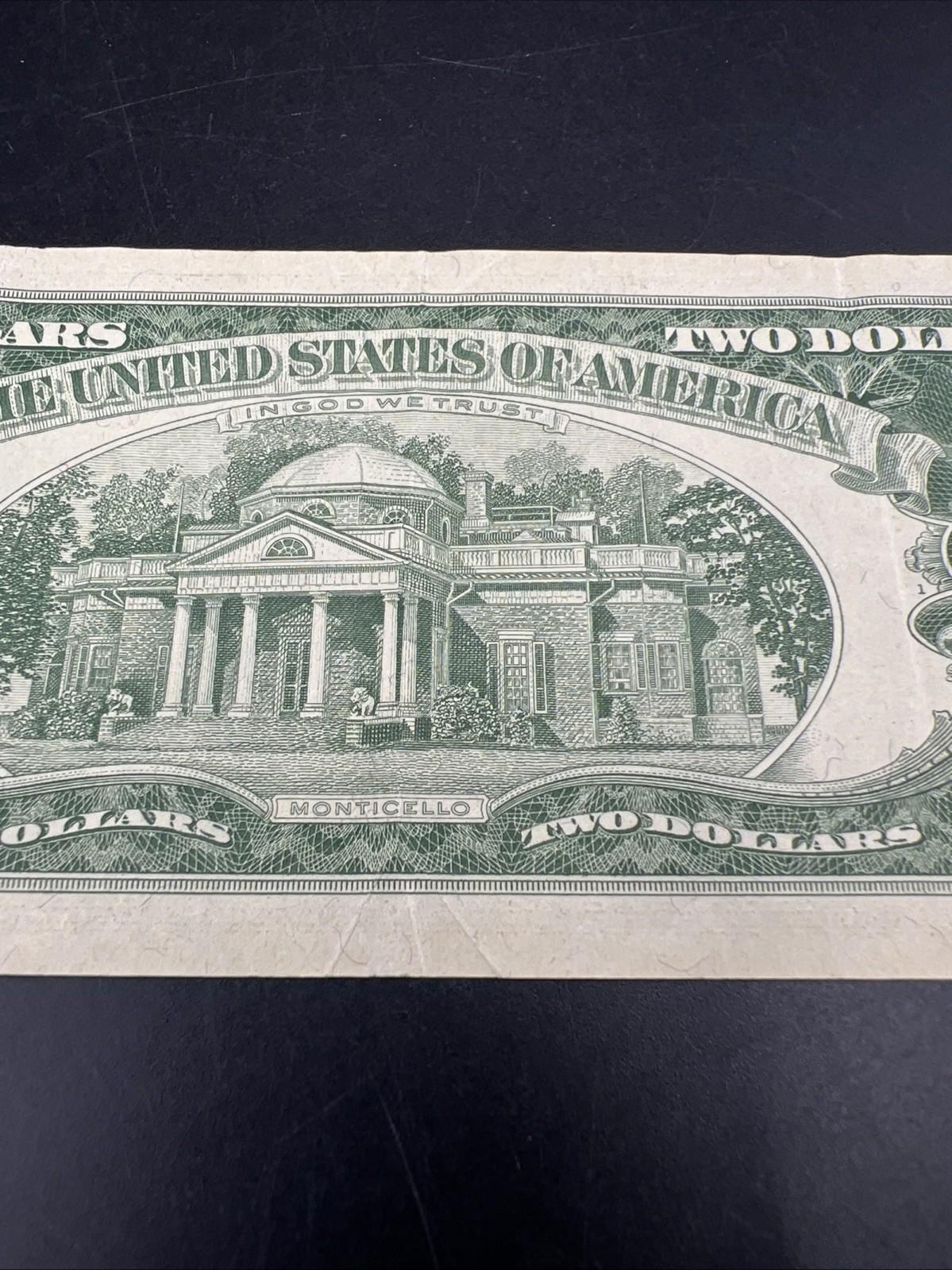 1963 Two Dollar USN United States Note Red Seal XF EF Extra Fine Neat Serial #
