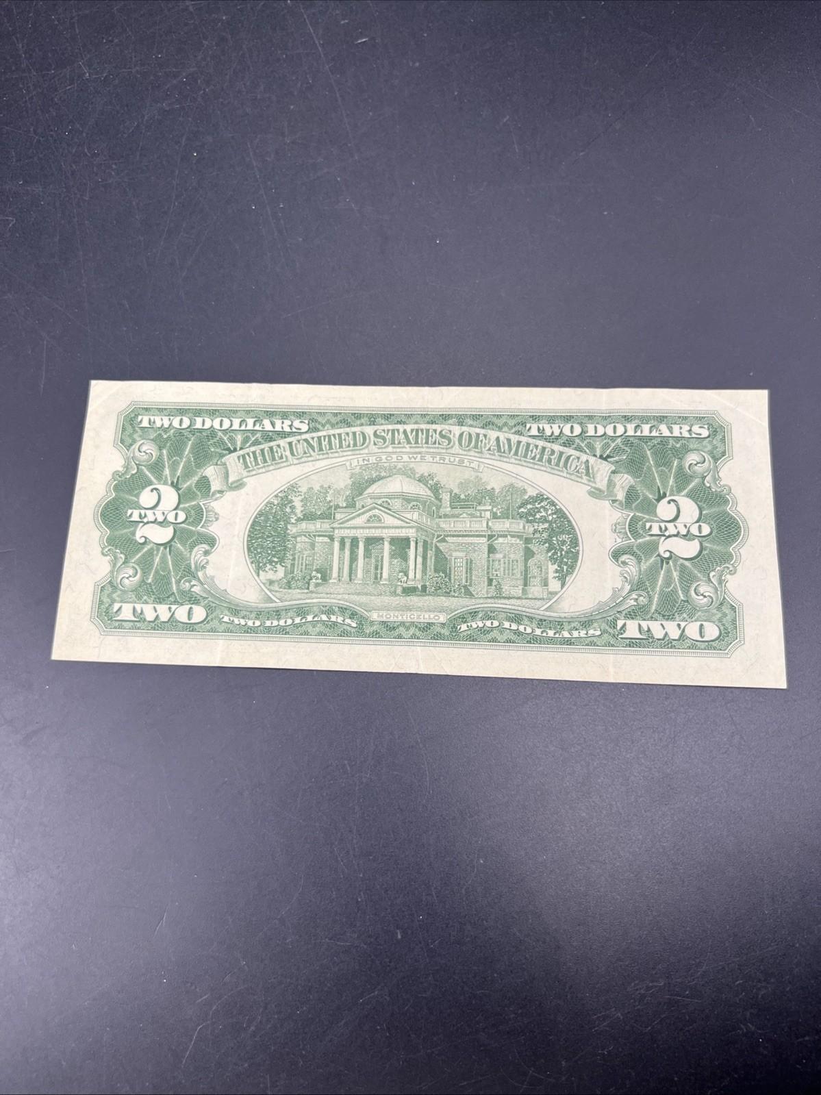 1963 Two Dollar USN United States Note Red Seal XF EF Extra Fine Neat Serial #