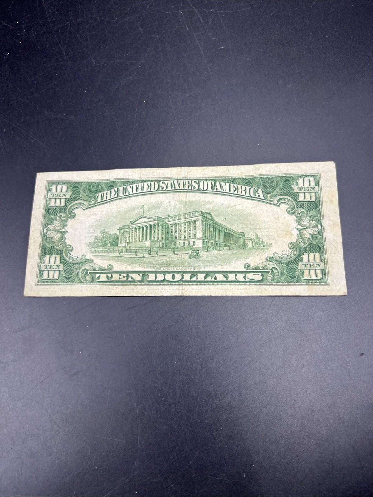 1950 A $10 FRN Federal Reserve Note VG Very Good Circulated #363