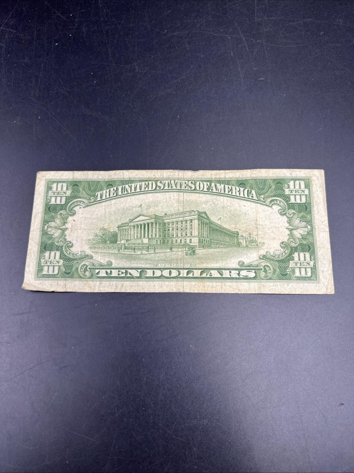 1950 $10 FRN Federal Reserve Note VG Very Good Circulated #822