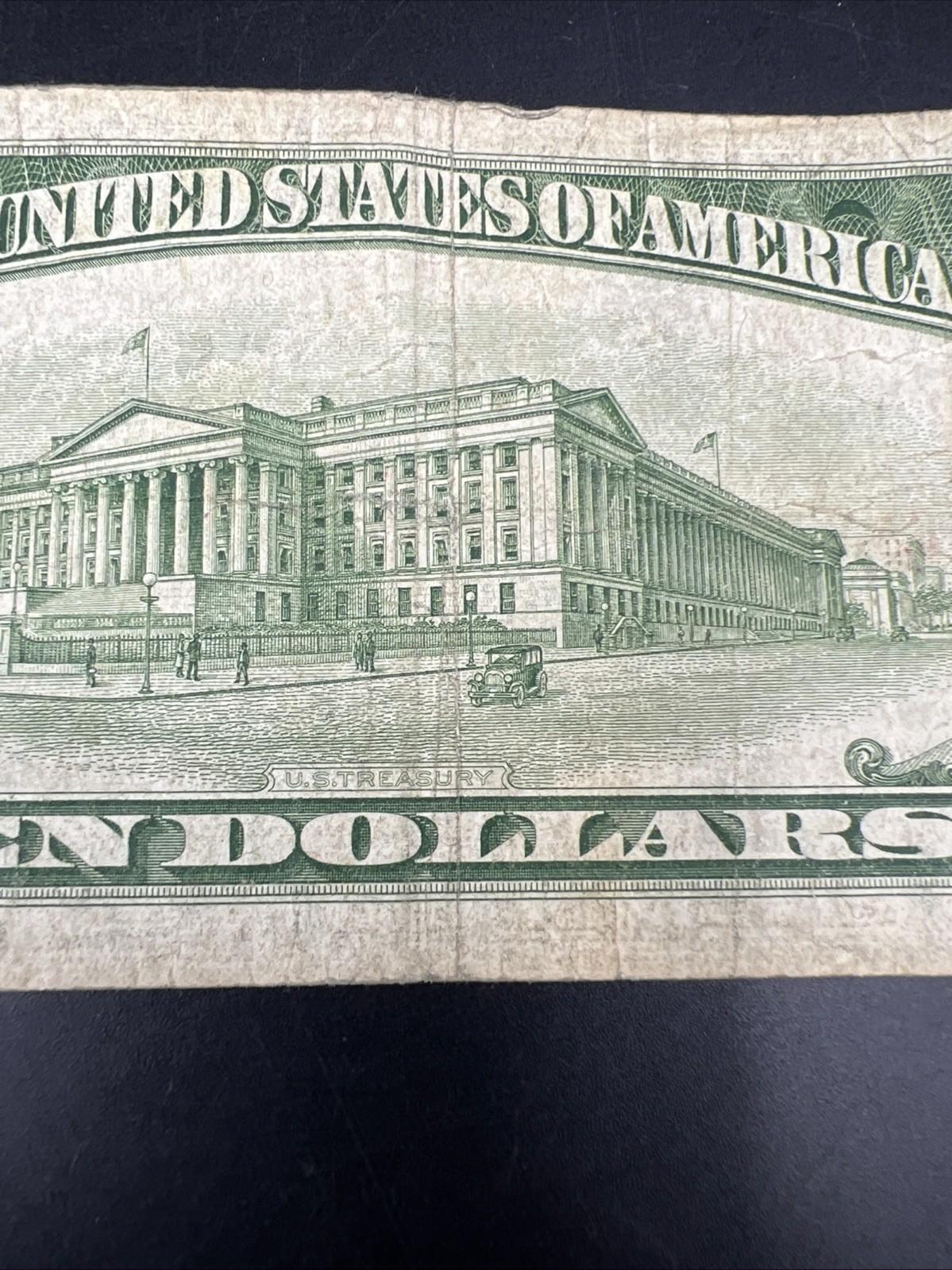 1950 $10 FRN Federal Reserve Note VG Very Good Circulated #822