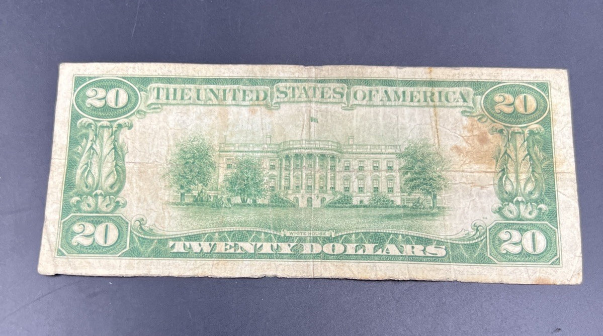 1928 $20 FRN Gold On Demand Federal Reserve Note G / VG Very Circ #830
