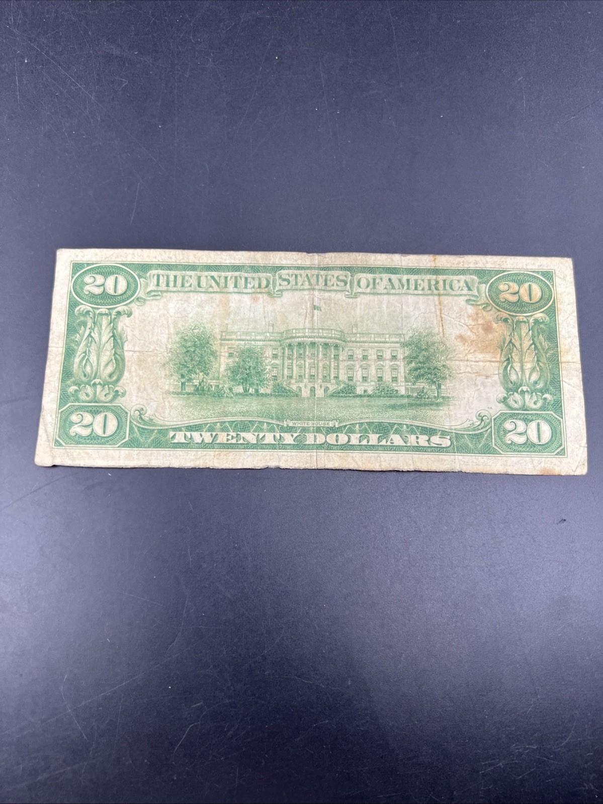 1928 $20 FRN Gold On Demand Federal Reserve Note G / VG Very Circ #830