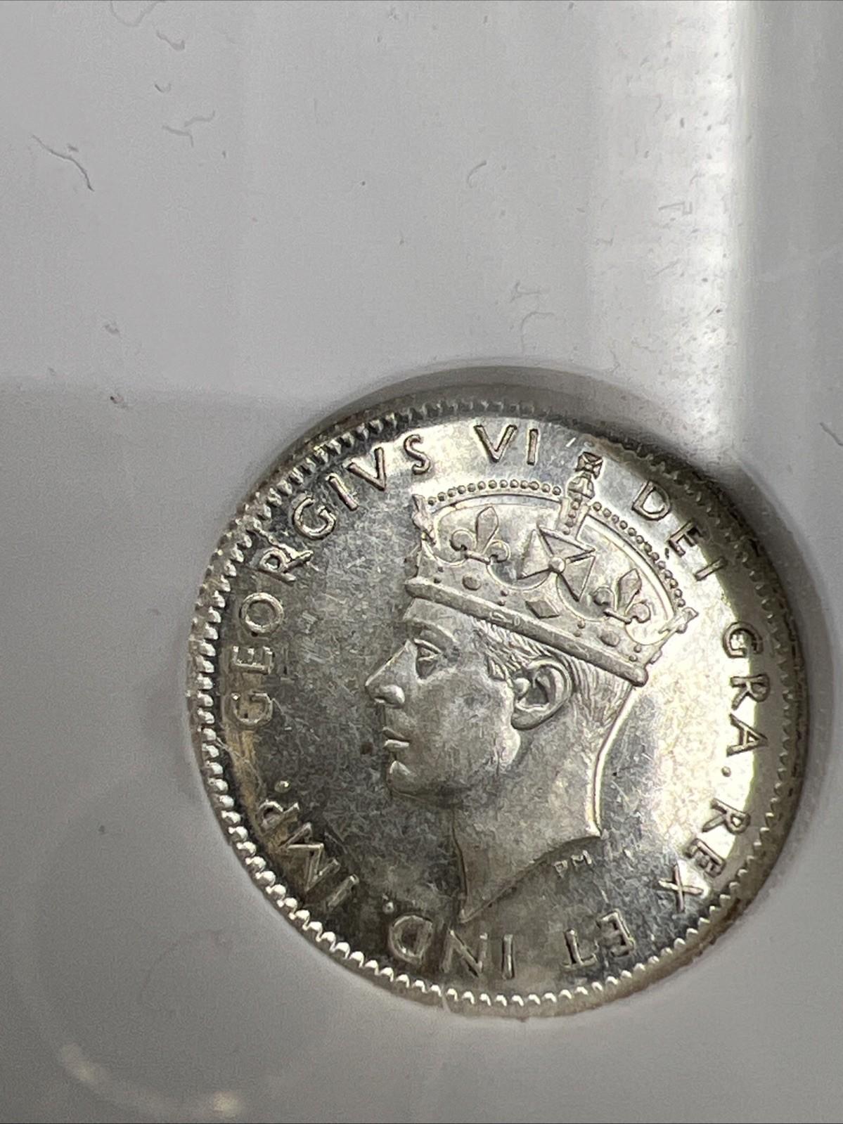 1944 C 5c Newfoundland 5c Five Cents Silver Coin NGC MS61 - Mirror like Surfaces