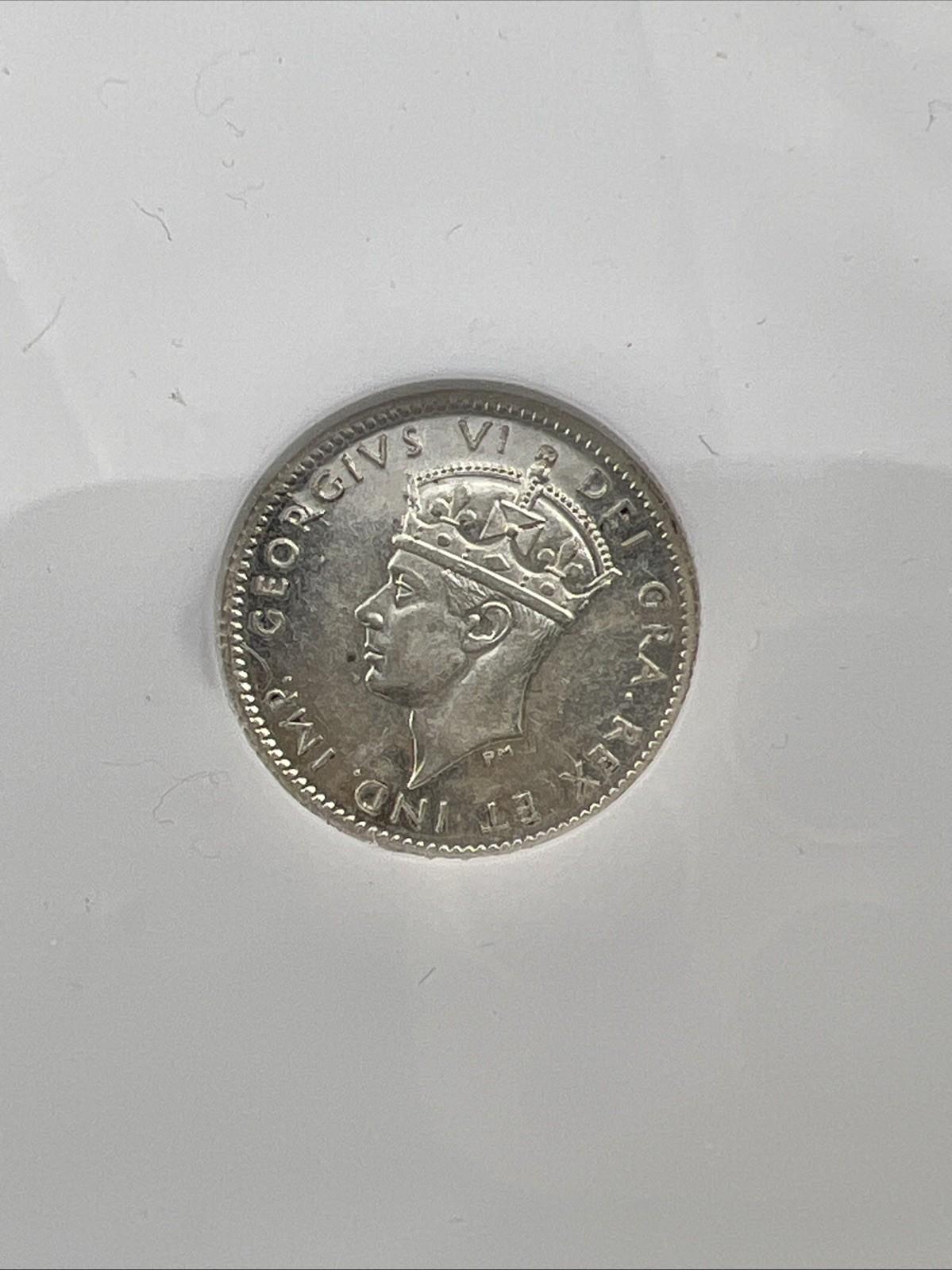 1944 C 5c Newfoundland 5c Five Cents Silver Coin NGC MS61 - Mirror like Surfaces