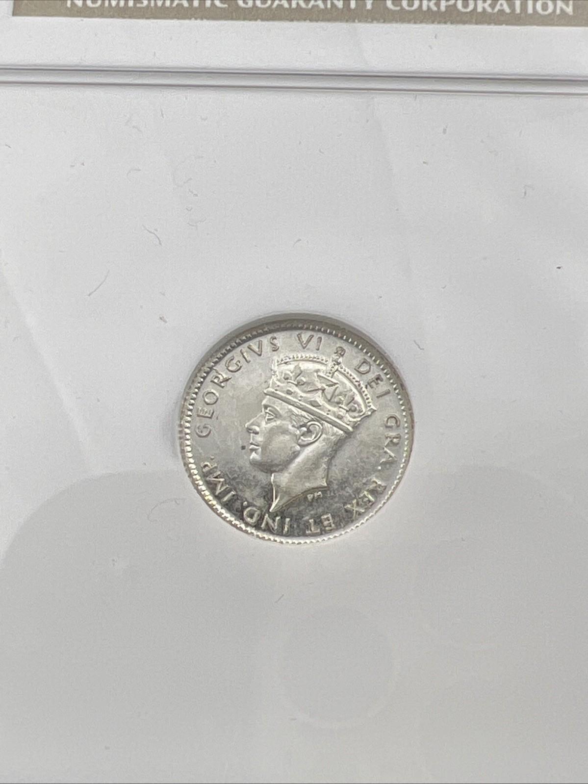 1944 C 5c Newfoundland 5c Five Cents Silver Coin NGC MS61 - Mirror like Surfaces