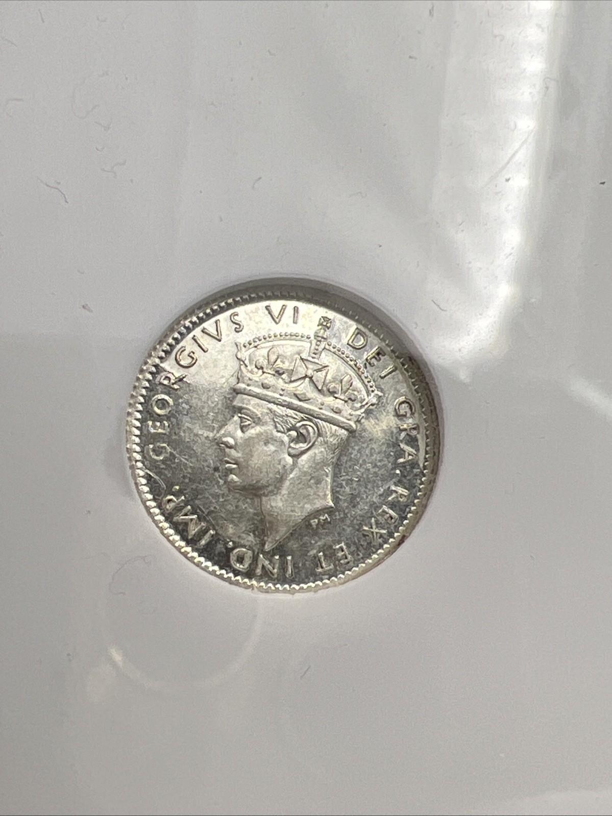 1944 C 5c Newfoundland 5c Five Cents Silver Coin NGC MS61 - Mirror like Surfaces