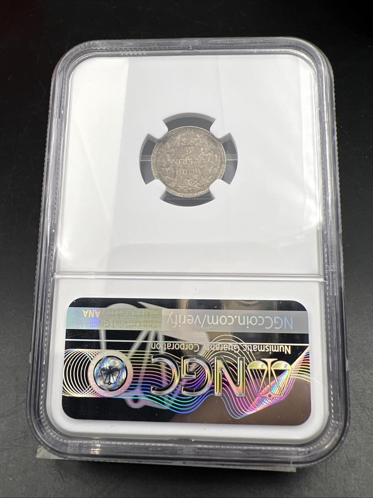 1901 Canada 5c 5 Cents Silver Coin NGC AU50 About UNC