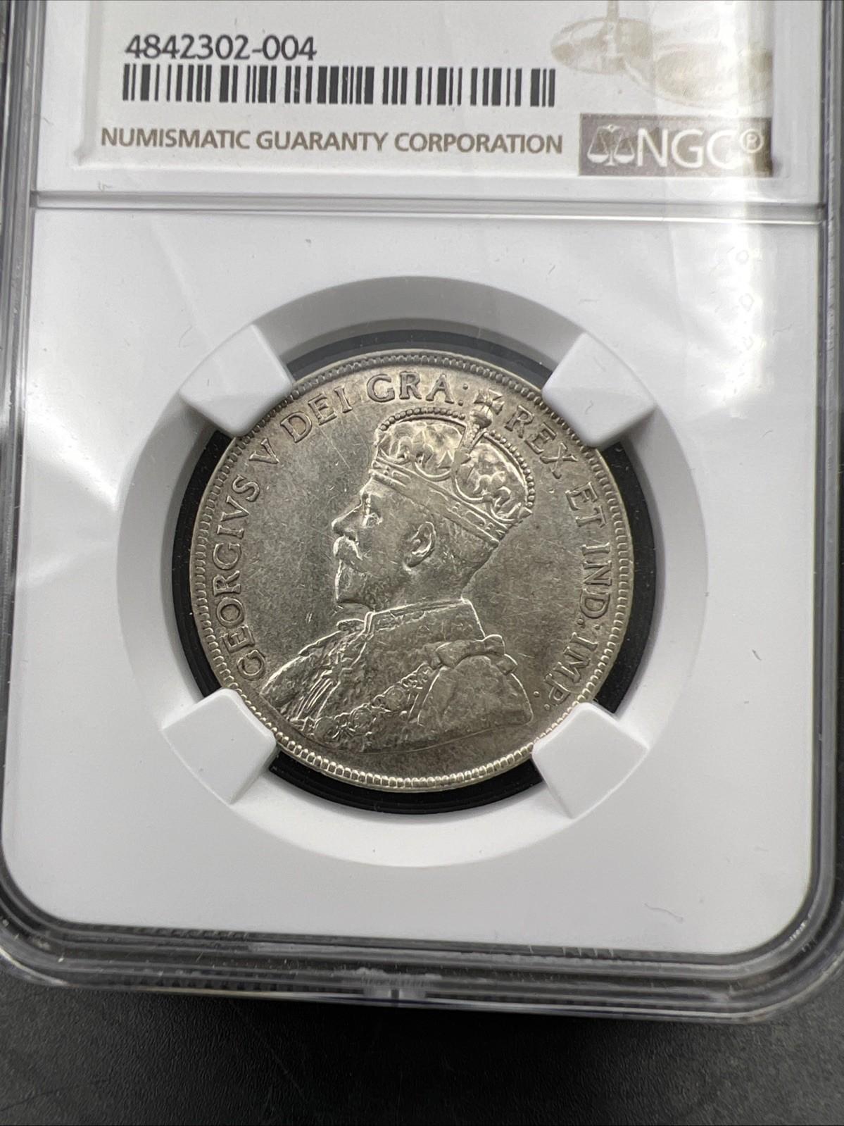 1919 C Newfoundland Canada 50c Fifty Cents Silver Coin NGC XF45