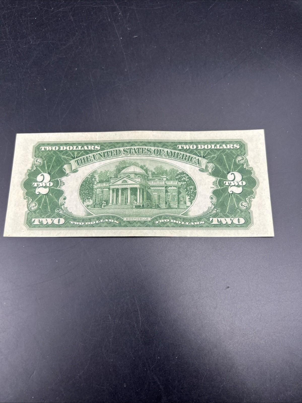 1953 $2 USN United States Note Two Dollar Bill CH VF Repeat Serial #30227007