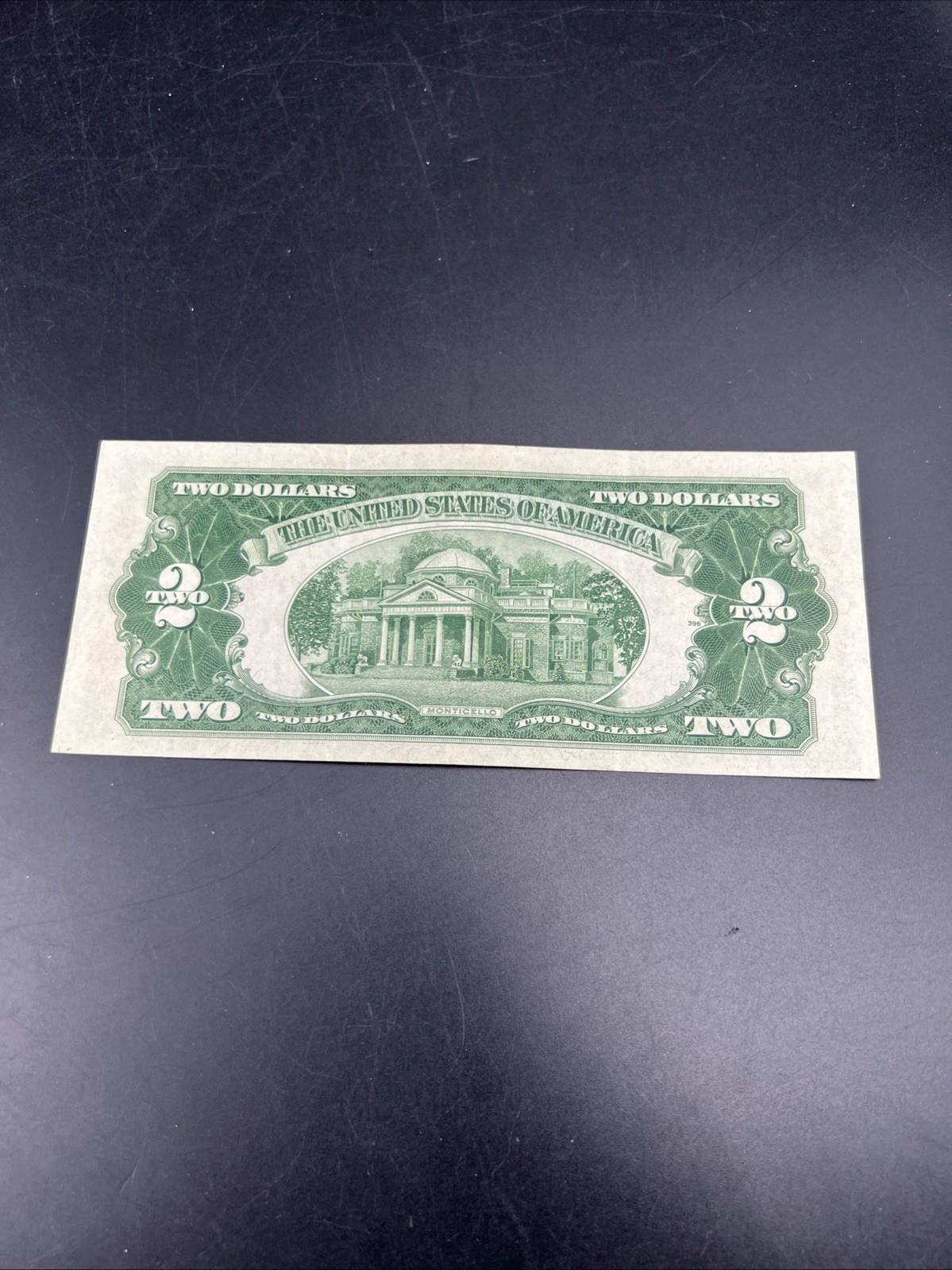 1953 $2 USN United States Note Two Dollar Bill CH VF Repeat Serial #30227007