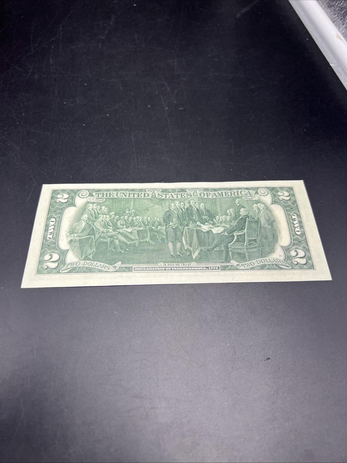 1976 $2 FRN Postal Bicentennial Federal Reserve Note CH XF #664