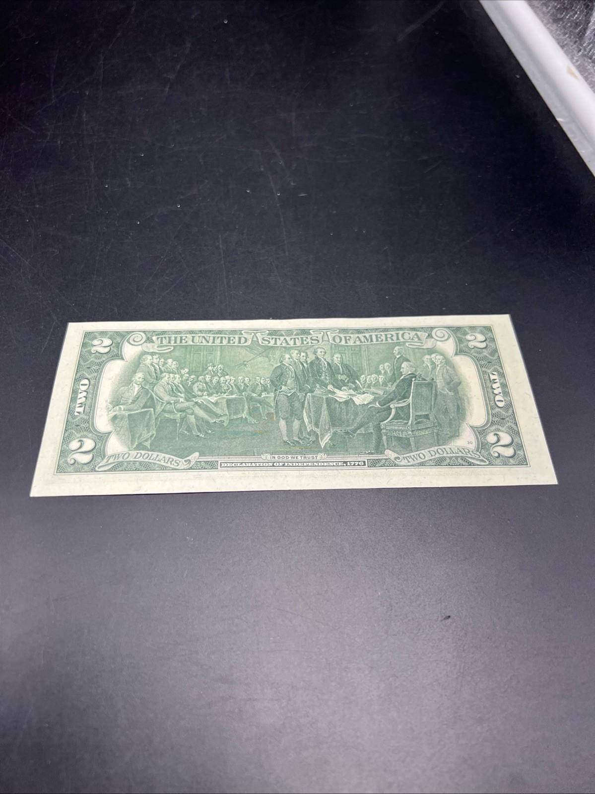 1976 $2 FRN Postal Bicentennial Federal Reserve Note CH XF #664