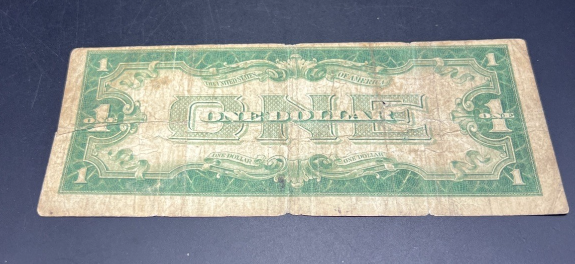 1928 $1 Funnyback Funny Back Silver Certificate Blue Seal AG / G Very Circ #264