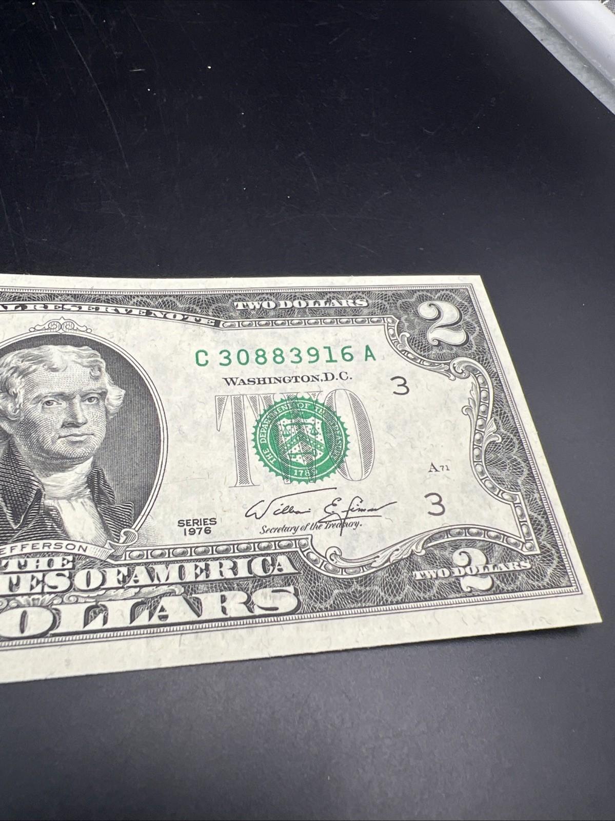 1976 $2 FRN Bicentennial Federal Reserve Note CH UNC #916