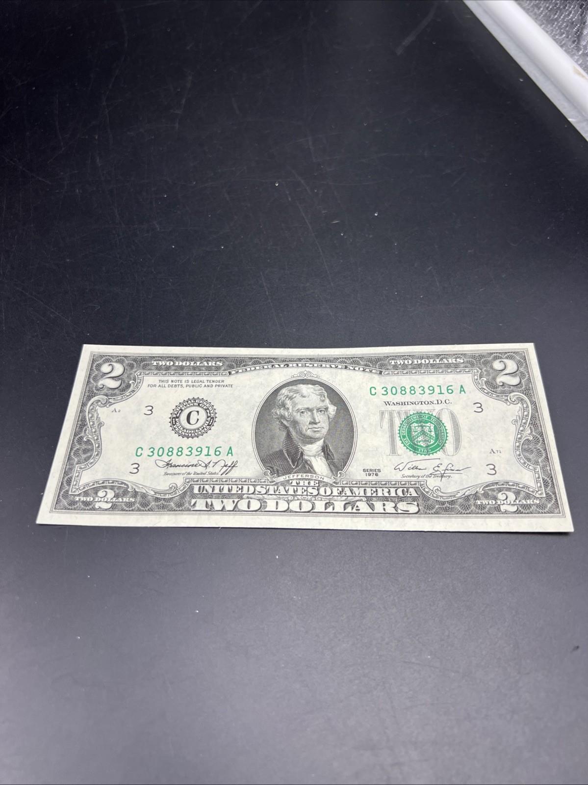 1976 $2 FRN Bicentennial Federal Reserve Note CH UNC #916