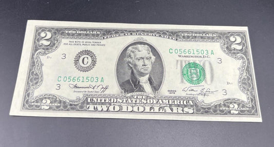 1976 $2 FRN Bicentennial Federal Reserve Note CH UNC #503