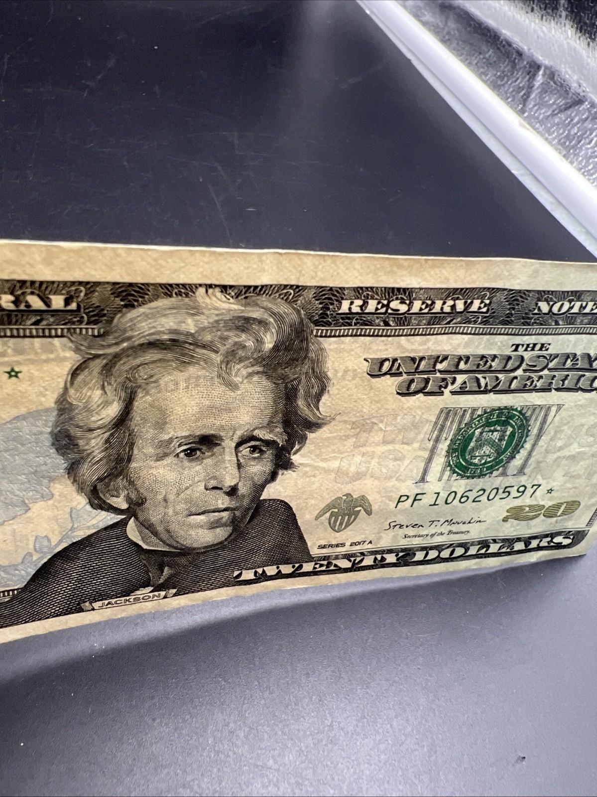 2017 A * Star $20 FRN Federal Reserve Note VF Very Fine Circ #597