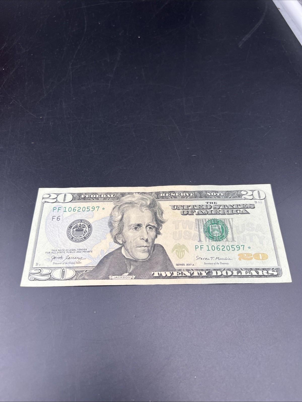 2017 A * Star $20 FRN Federal Reserve Note VF Very Fine Circ #597