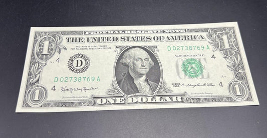 1963 $1 FRN Granahan Dillon Federal Reserve Note CH XF / AU #769