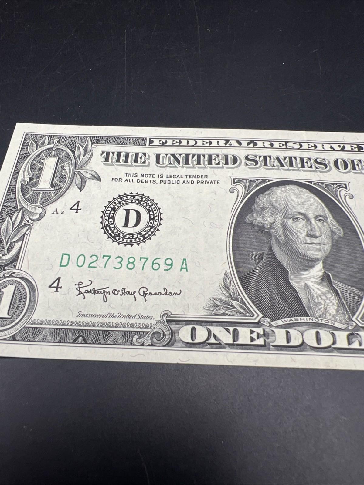 1963 $1 FRN Granahan Dillon Federal Reserve Note CH XF / AU #769