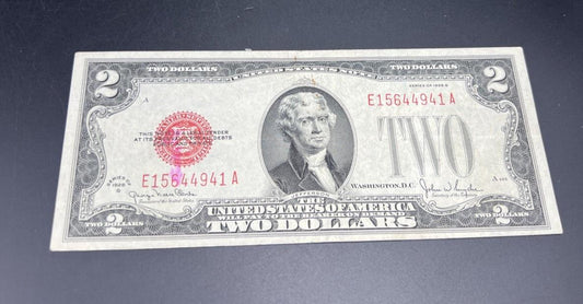 1928 G $2 USN United States Note VF Very Fine Details Stain REV #941