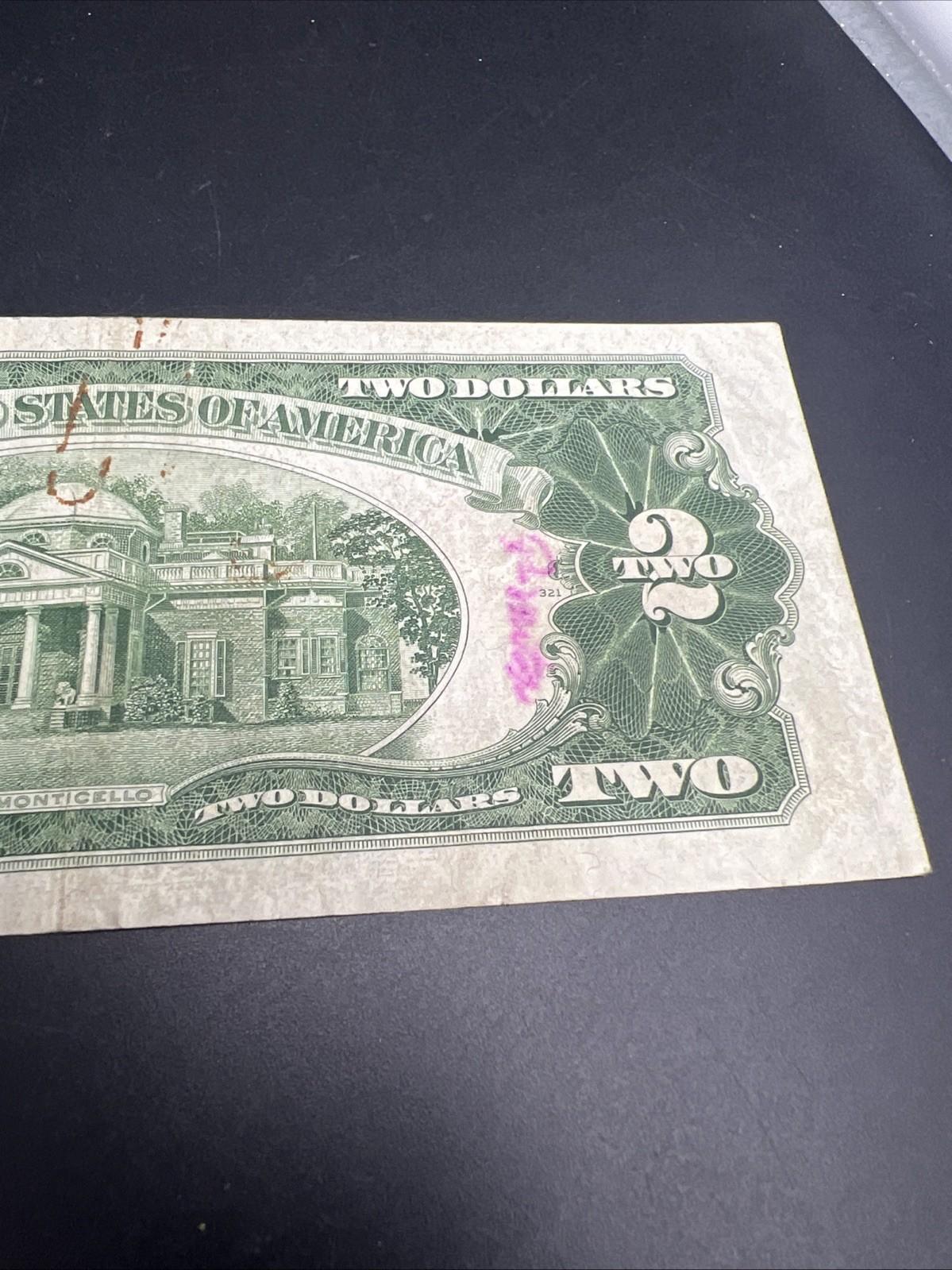 1928 G $2 USN United States Note VF Very Fine Details Stain REV #941