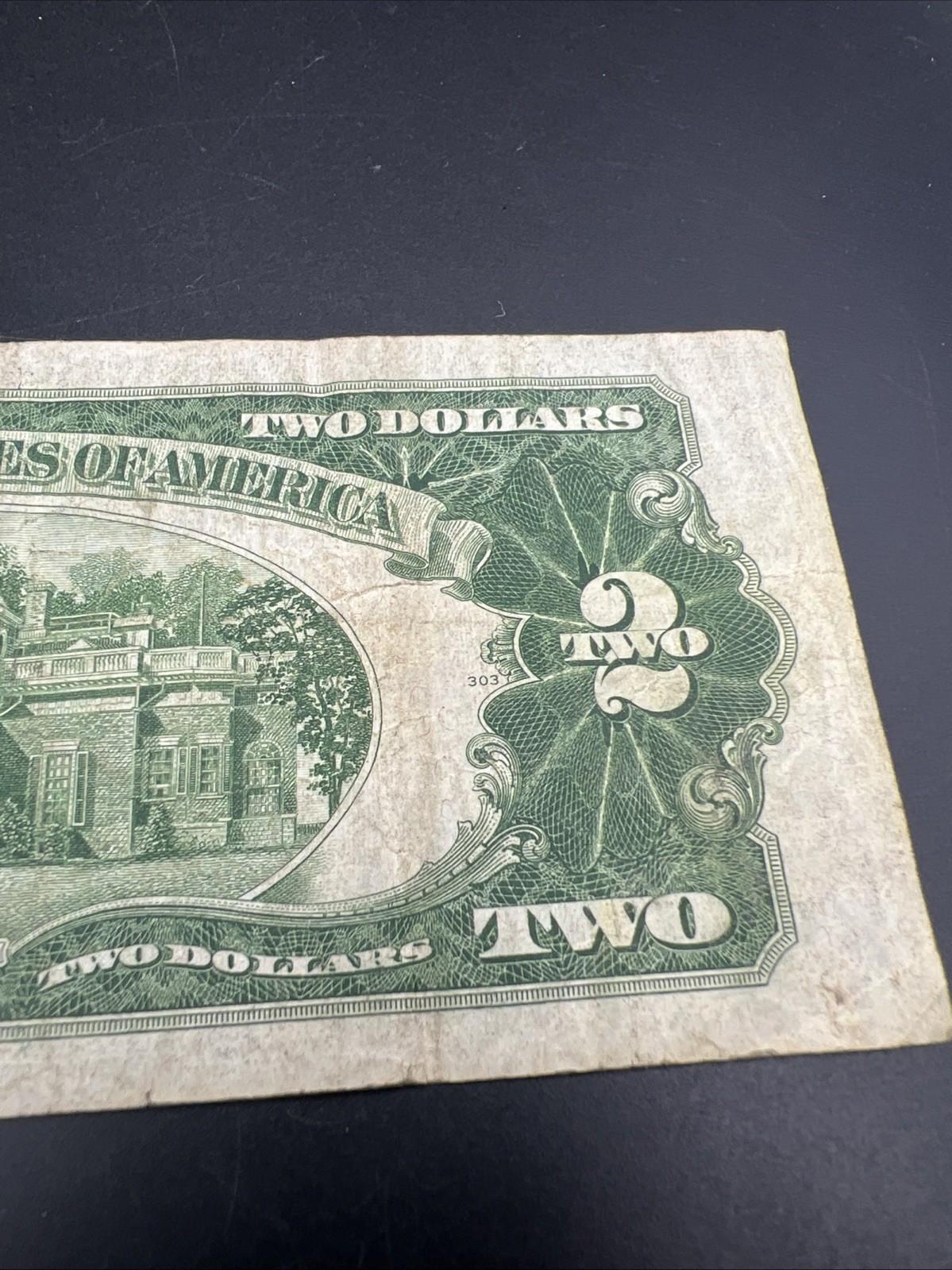 1928 D $2 USN United States Note Red Seal VG Very Good Circ #61