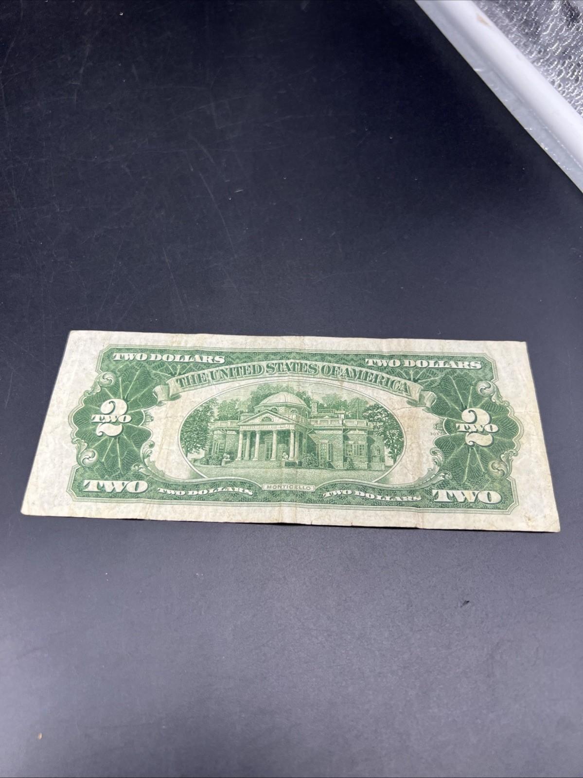 1928 D $2 USN United States Note Red Seal VG Very Good Circ #61