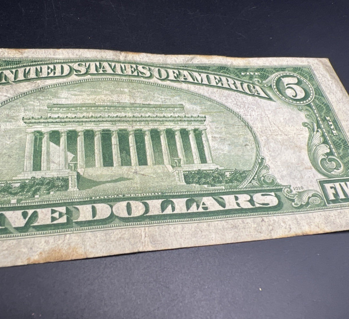 1934 A $5 Silver Certificate Note Blue Seal Bill VG Very Good Circ #159