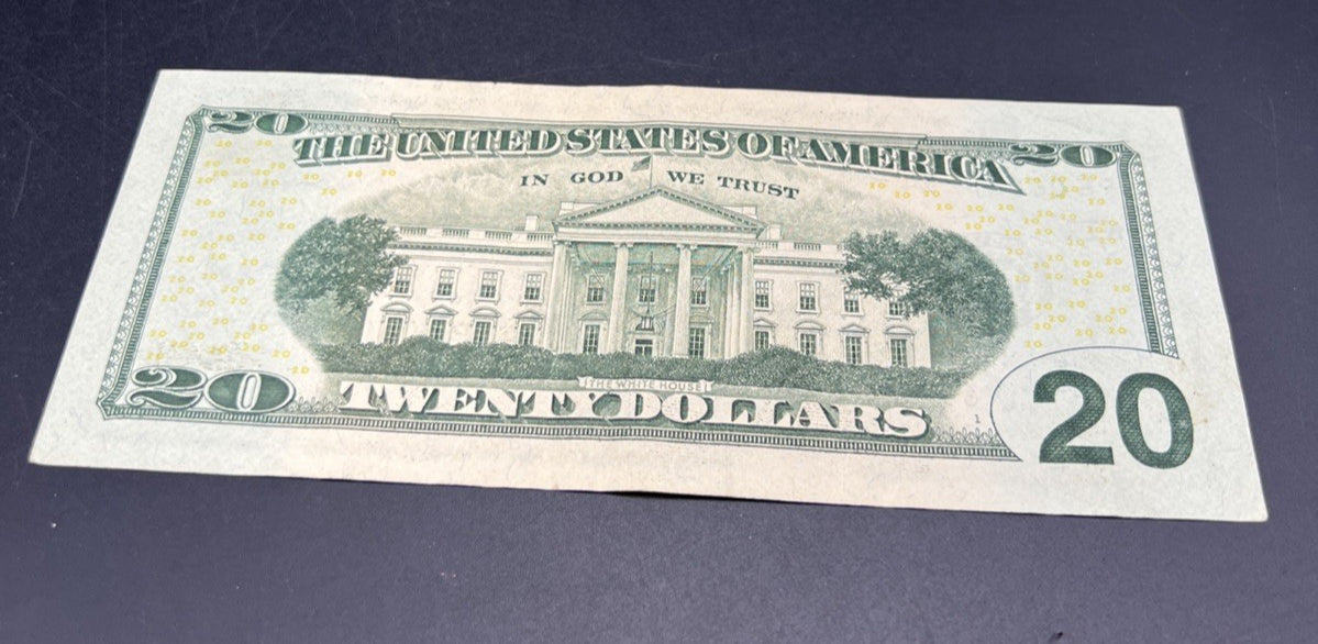 2017 A * Star $20 FRN Federal Reserve Note VF Very Fine Circ #254