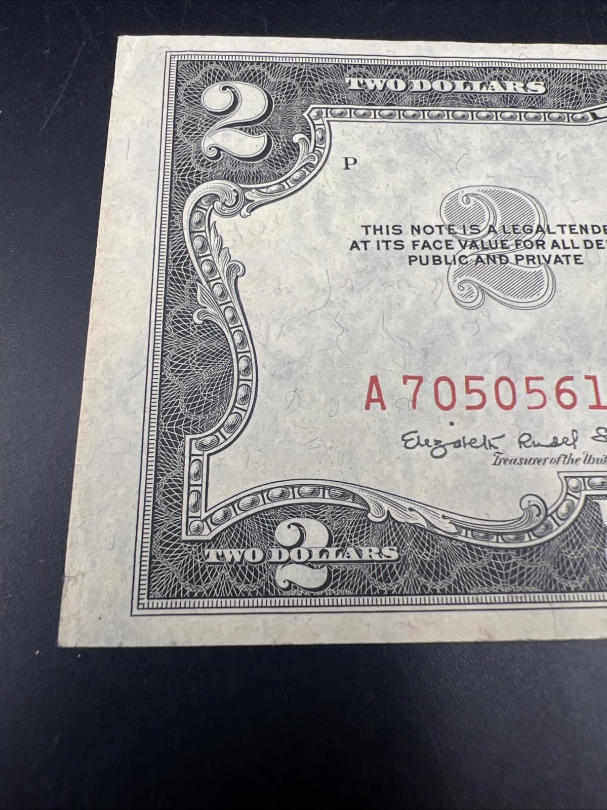 1953 B $2 USN United States Note XF EF Extra Fine Circ #613