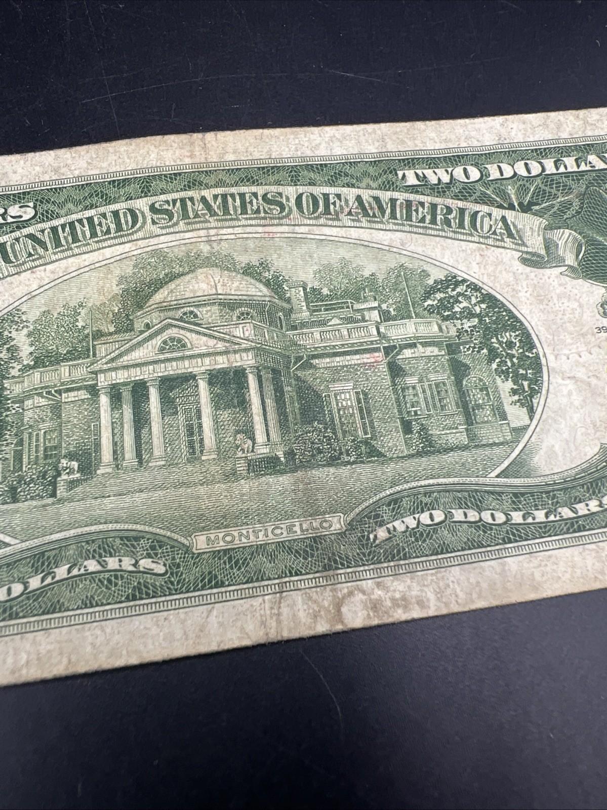 1928 G $2 USN United States Note Red Seal Fine Circ #369