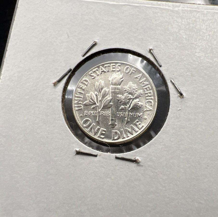 Runny Nose Die Crack 1955 P 10c Roosevelt Silver Dime Coin Gem BU