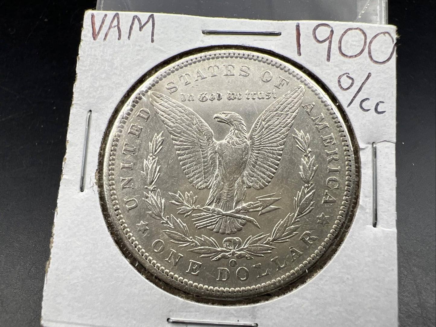 1900 O / CC Morgan Silver Dollar Coin AU Details OMM VAM