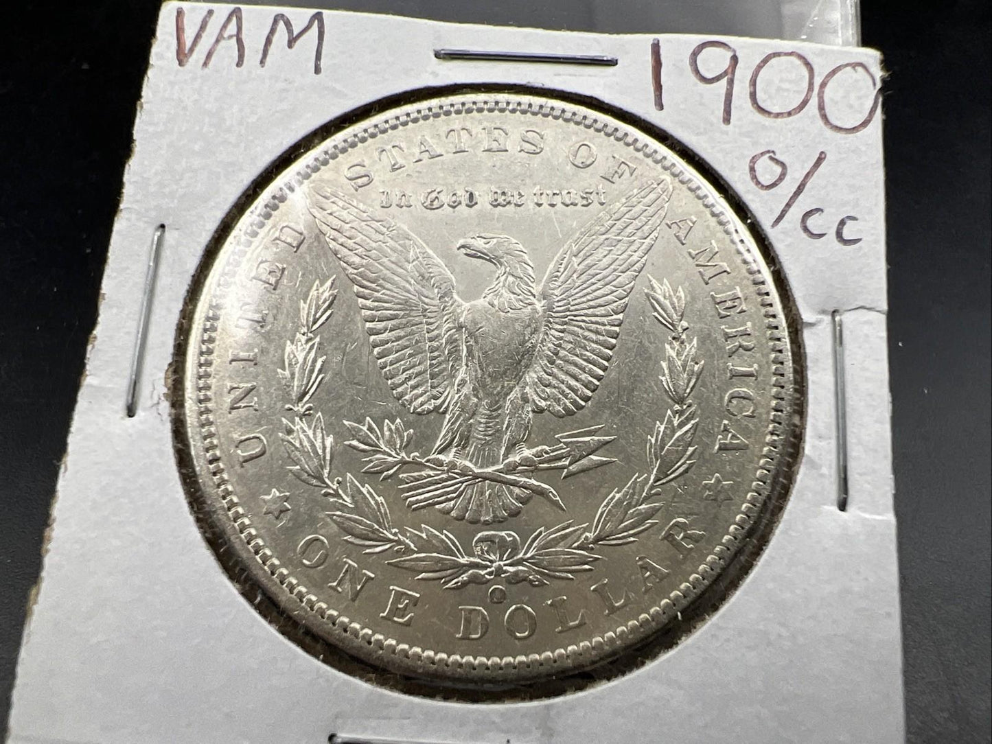1900 O / CC Morgan Silver Dollar Coin AU Details OMM VAM