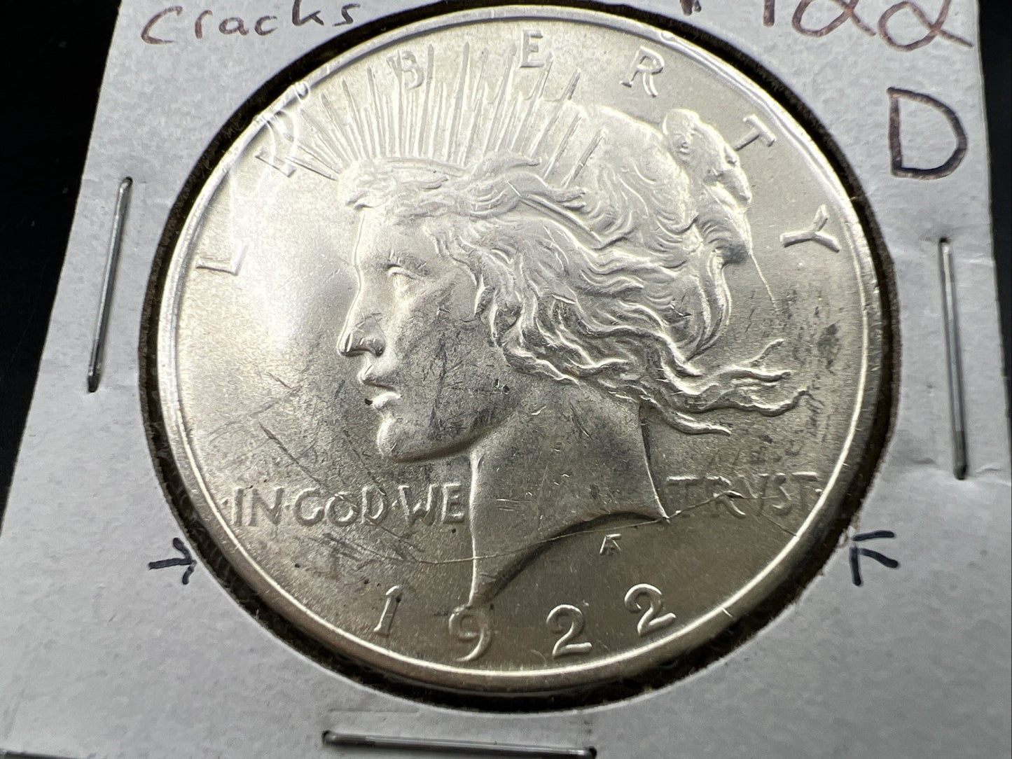 1922 D Peace $1 Dollar Coin Die Cracks Obverse Vam BU UNC