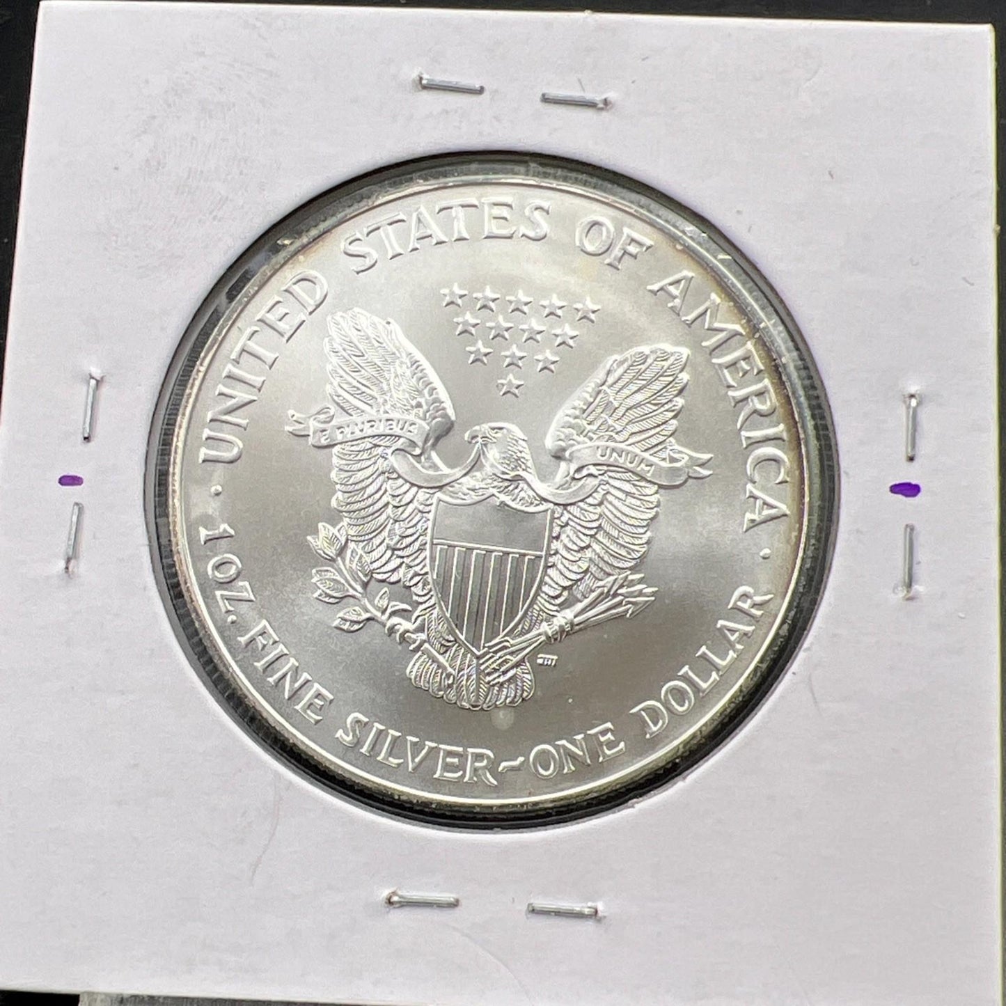 2002 1 Oz ASE American Silver Eagle Coin Gem BU UNC Halo Toning Toner SK#A