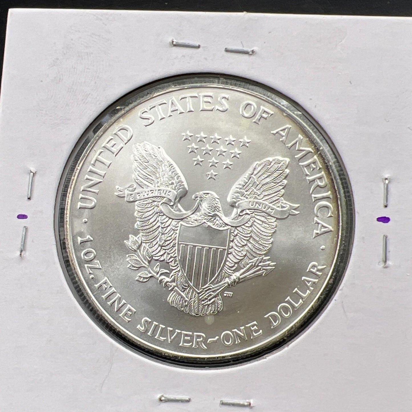 2002 1 Oz ASE American Silver Eagle Coin Gem BU UNC Halo Toning Toner SK#A