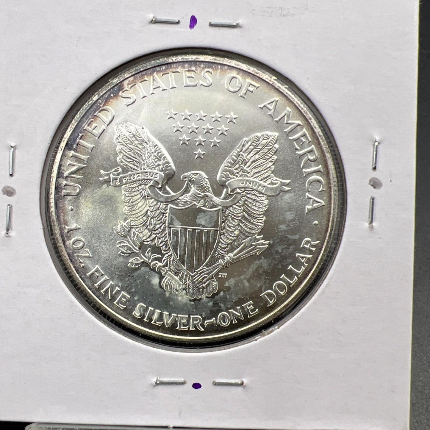 1999 1 Oz ASE American Silver Eagle Coin Gem BU UNC Neat Toning Toner