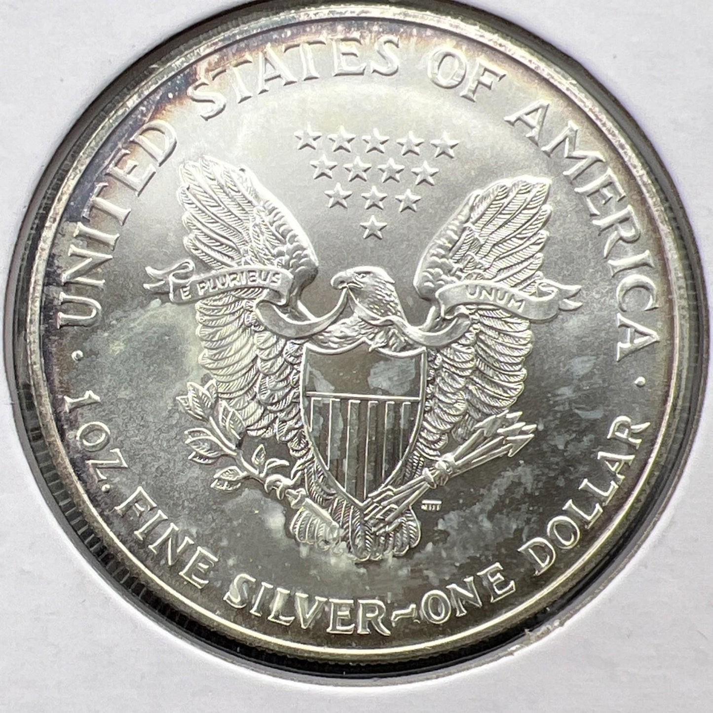 1999 1 Oz ASE American Silver Eagle Coin Gem BU UNC Neat Toning Toner