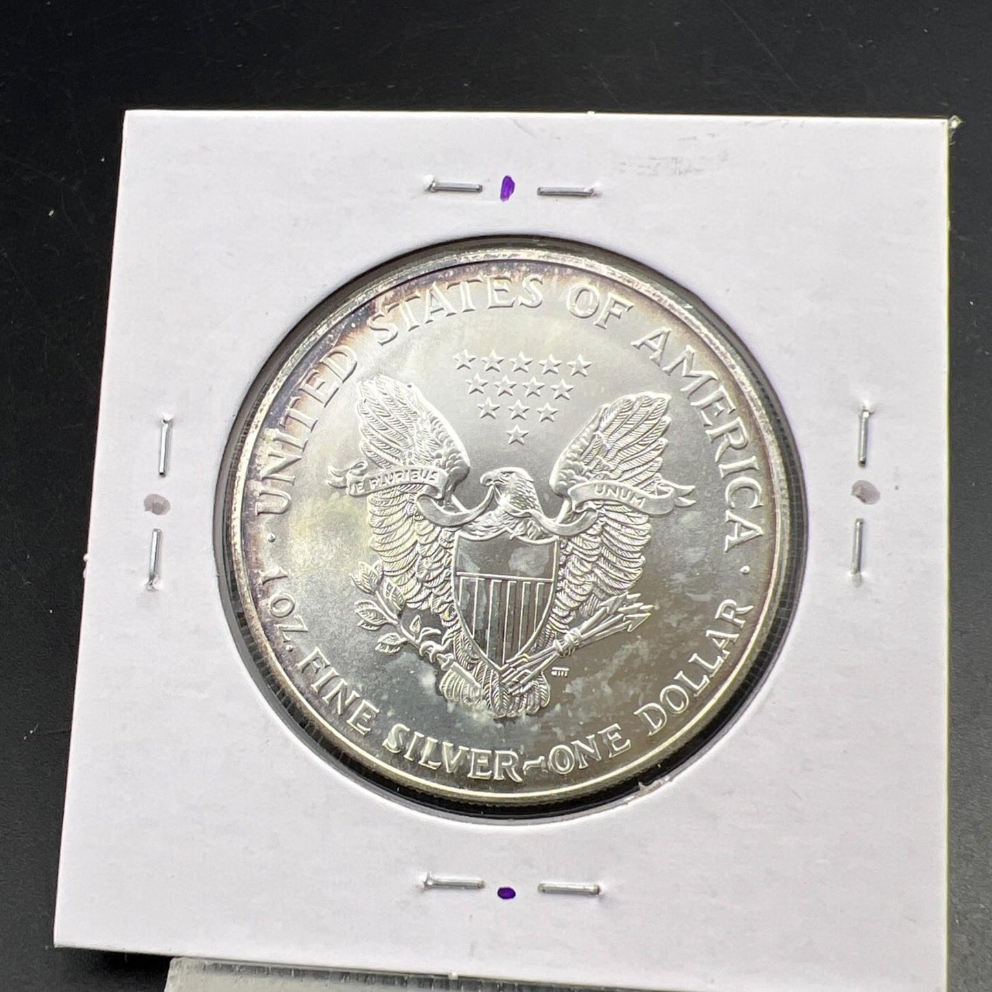 1999 1 Oz ASE American Silver Eagle Coin Gem BU UNC Neat Toning Toner