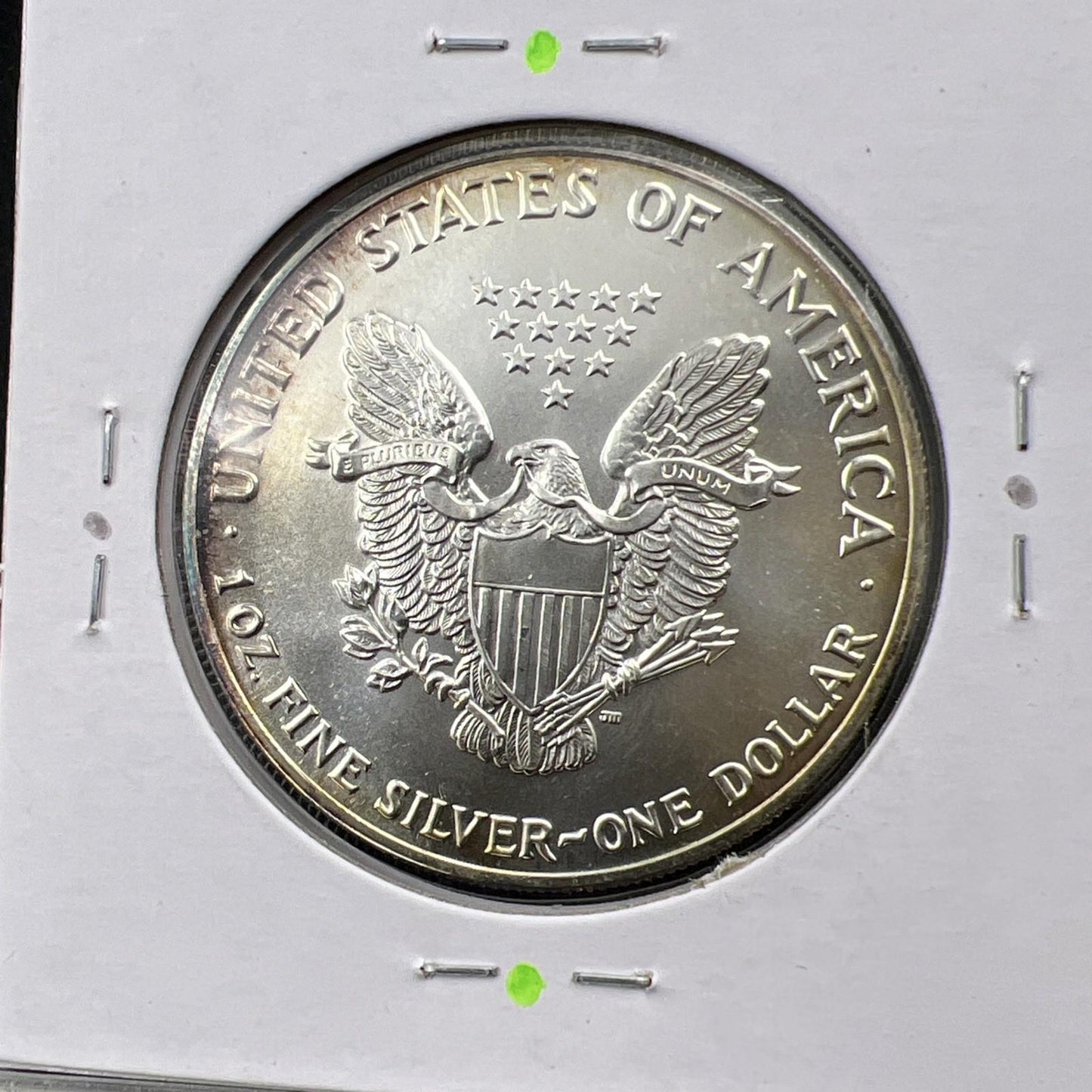 1992 1 Oz ASE American Silver Eagle Coin Gem BU UNC Neat Toning Toner