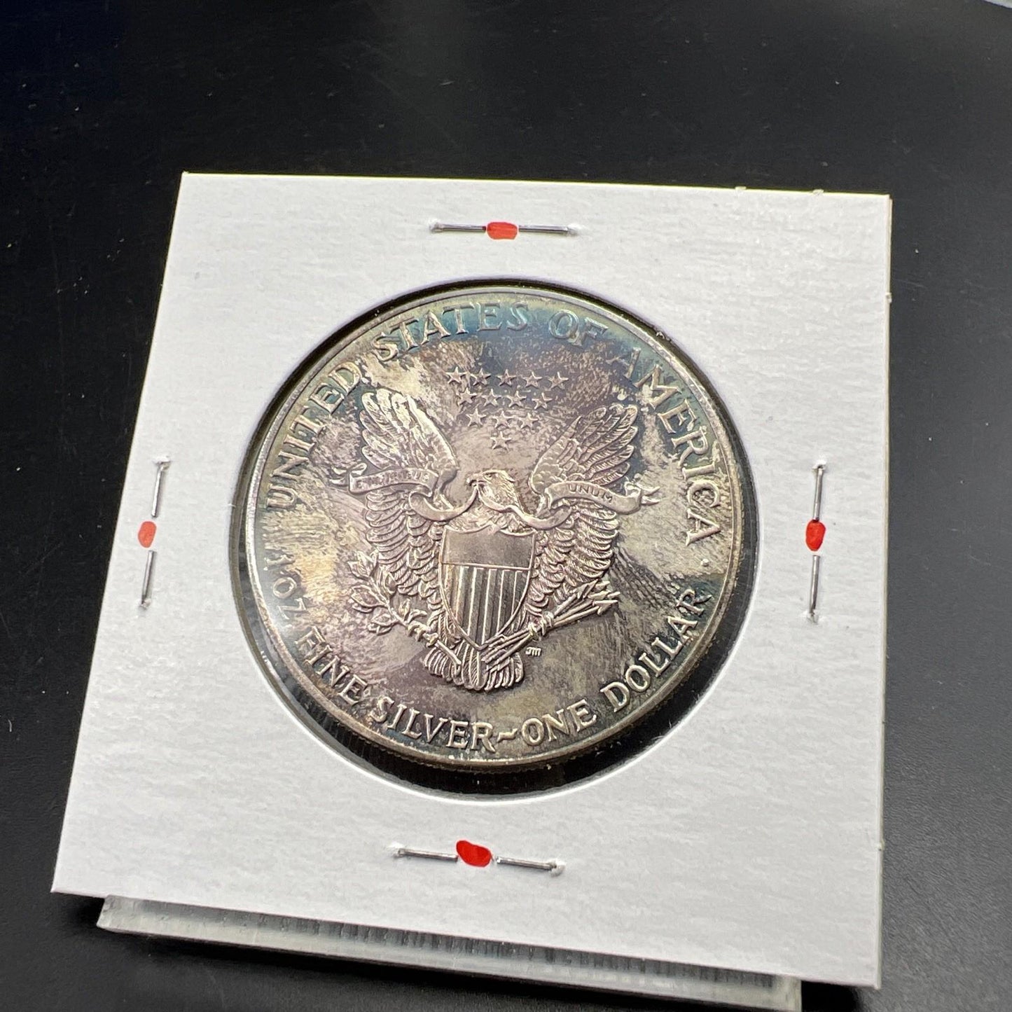 1986 1 Oz ASE American Silver Eagle Coin Gem BU UNC Neat Toning SK#A