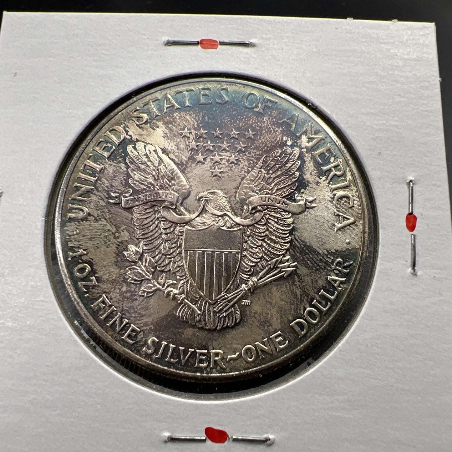 1986 1 Oz ASE American Silver Eagle Coin Gem BU UNC Neat Toning SK#A