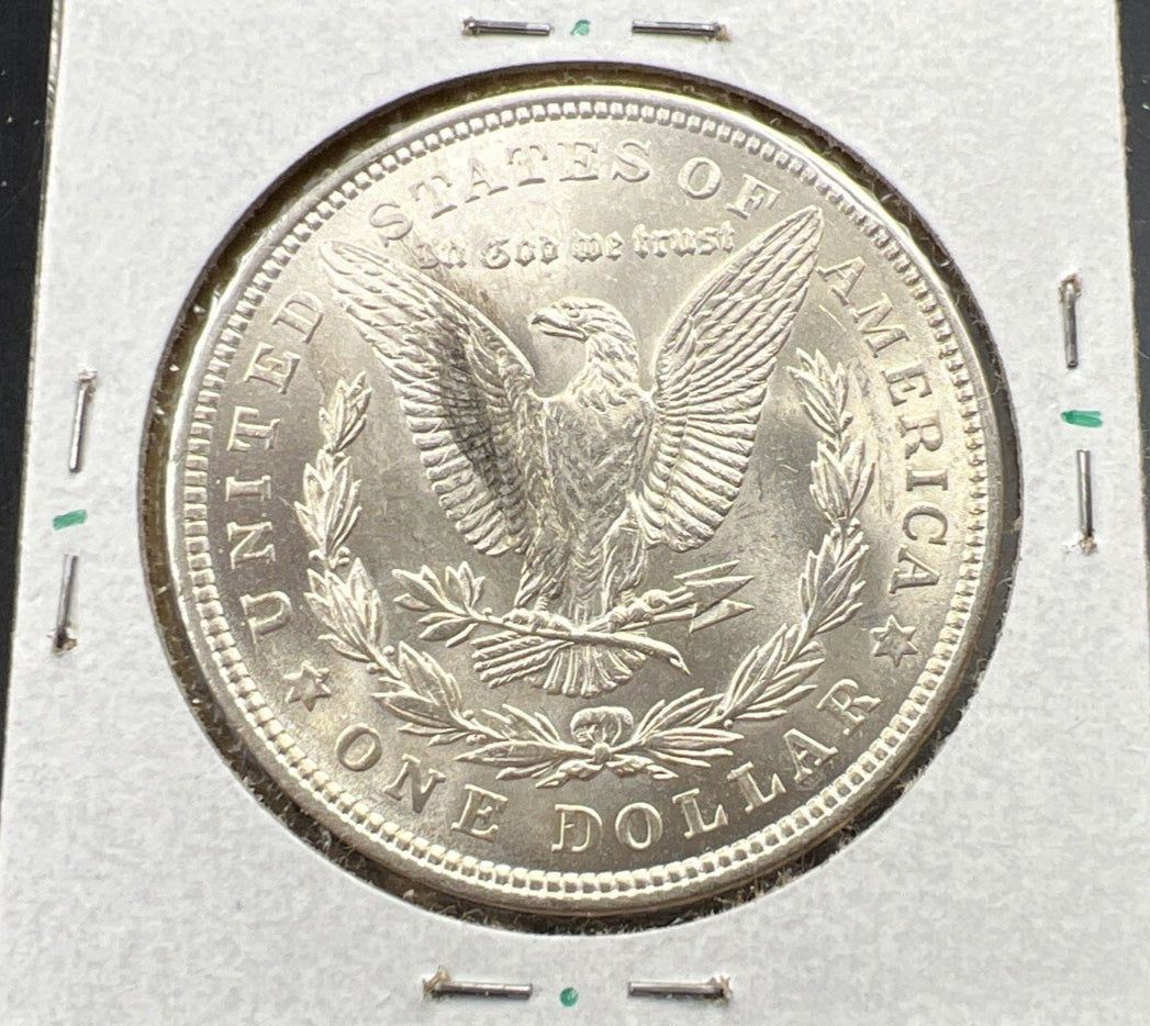 1921 P $1 Morgan Silver Dollar Error Coin Laminated Planchet Obverse UNC Details
