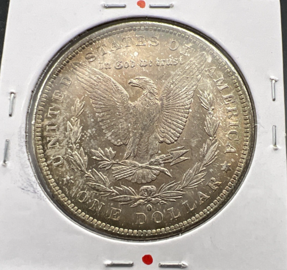 1884 O $1 Morgan Silver Dollar Coin Choice BU UNC PQ Toning Toner SK#A