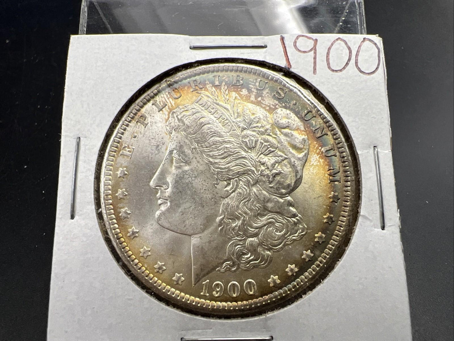 1900 $1 Morgan Silver Dollar Coin Choice BU UNC PQ Toning Toner OBV