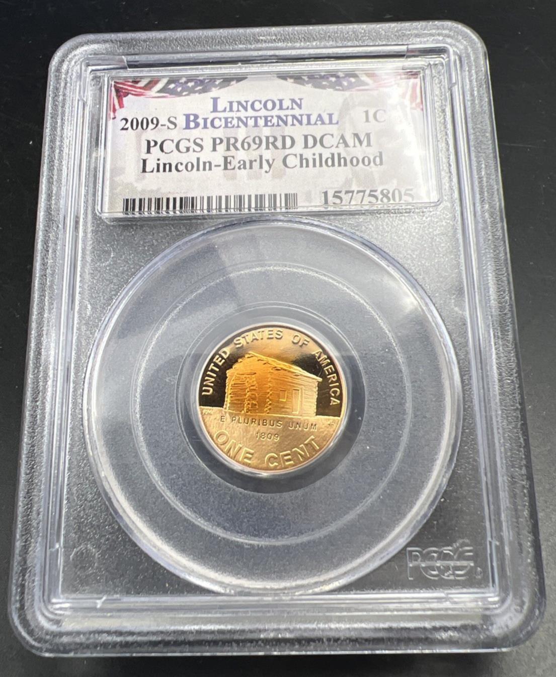 2009 S 1c Lincoln Bicentennial Commemorative Childhood Cent Coin PR69 DCAM PCGS